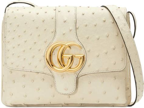 gucci runway gucci medium arli ostrich shoulder bag|gucci double g shoulder bag.